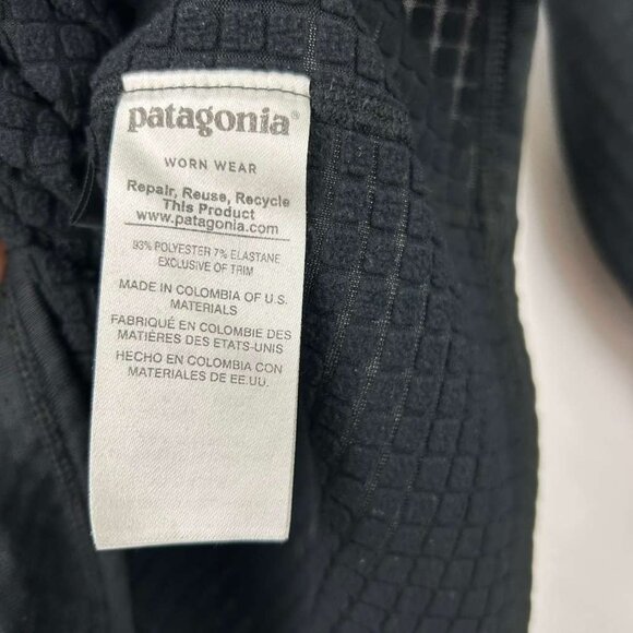 Patagonia Men's L Polartec Grid Fleece 1/2 Zip Pullover Black Long Sleeve Jacket - Picture 8 of 15